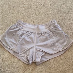 white lulu lemon shorts